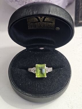 Levian Women's Peridot Emerald-Cut Ring in Green Resized To 7.5